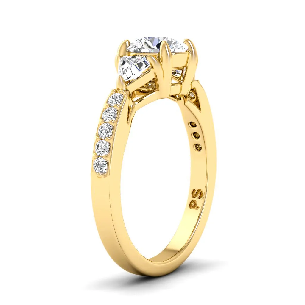 0.95-2.10 CT Round & Triangle Cut Diamonds - Engagement Ring
