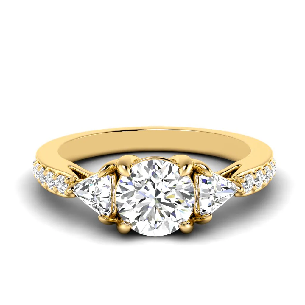 0.95-2.10 CT Round & Triangle Cut Diamonds - Engagement Ring