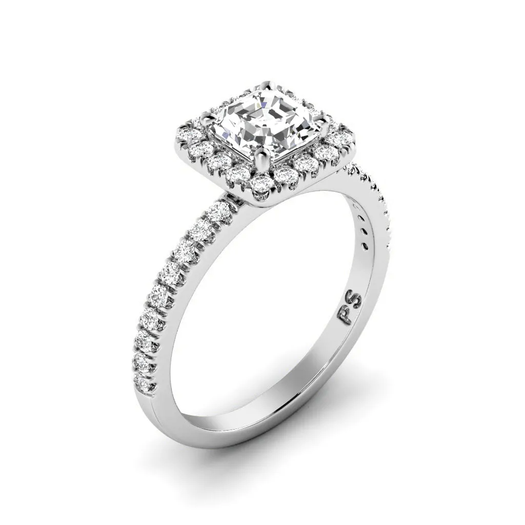 0.95-3.45 CT Round & Ascher Cut Lab Grown Diamonds - Engagement Ring