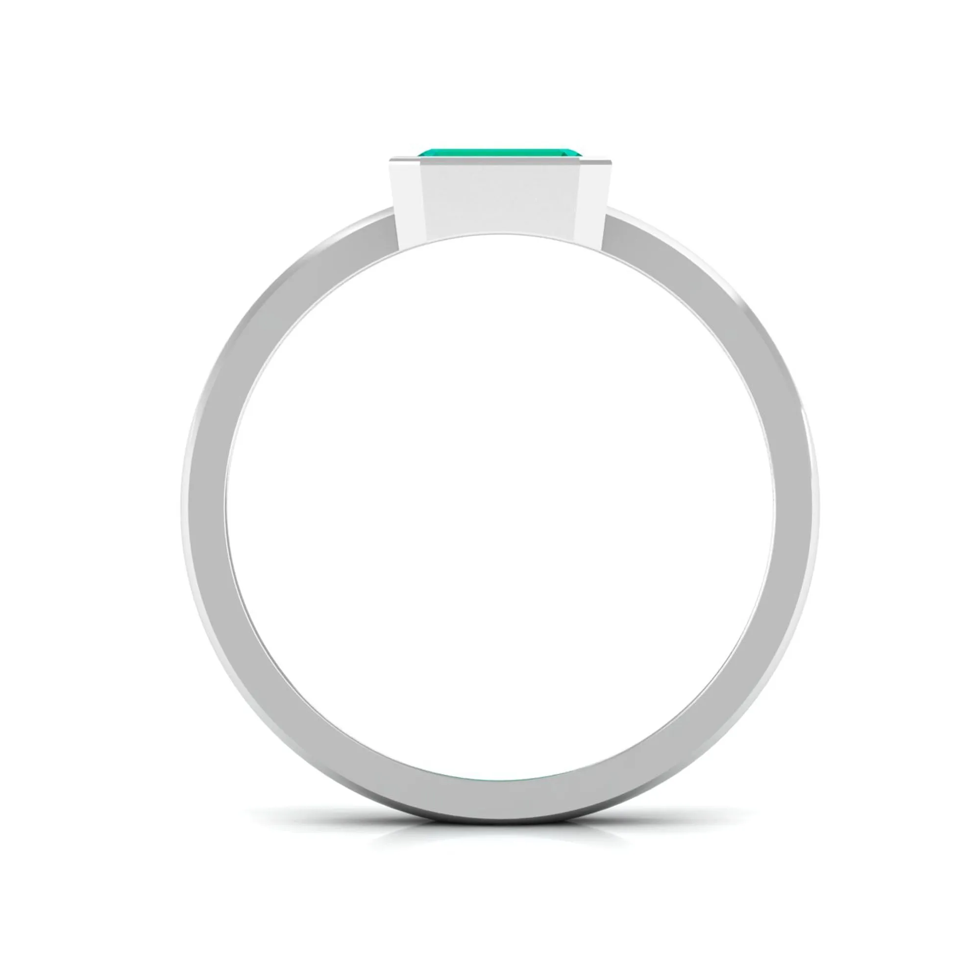 1 CT Moi Et Toi Emerald Cut Emerald Two Stone Engagement Ring