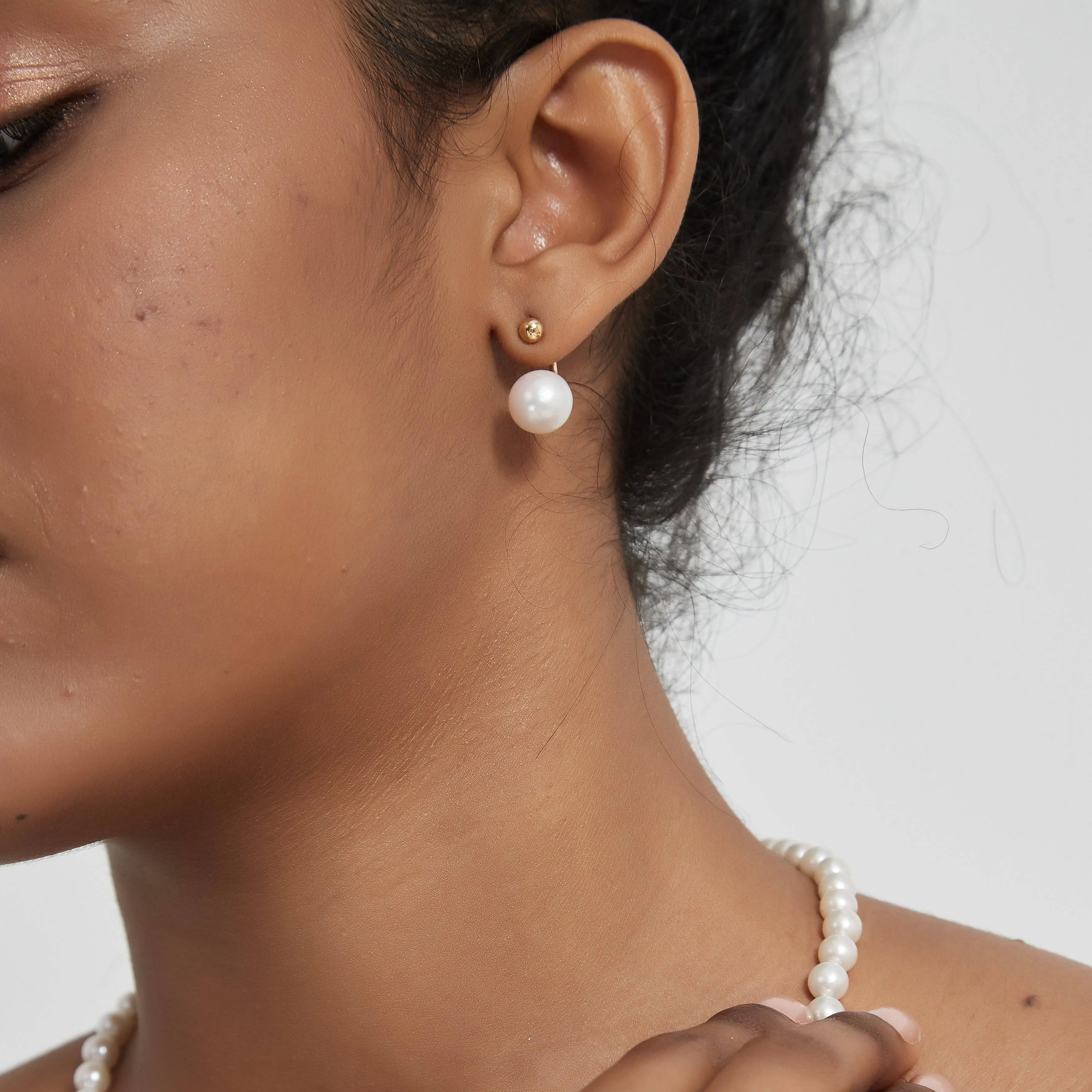 10-11mm Freshwater Edison Pearl Earrings AAAA