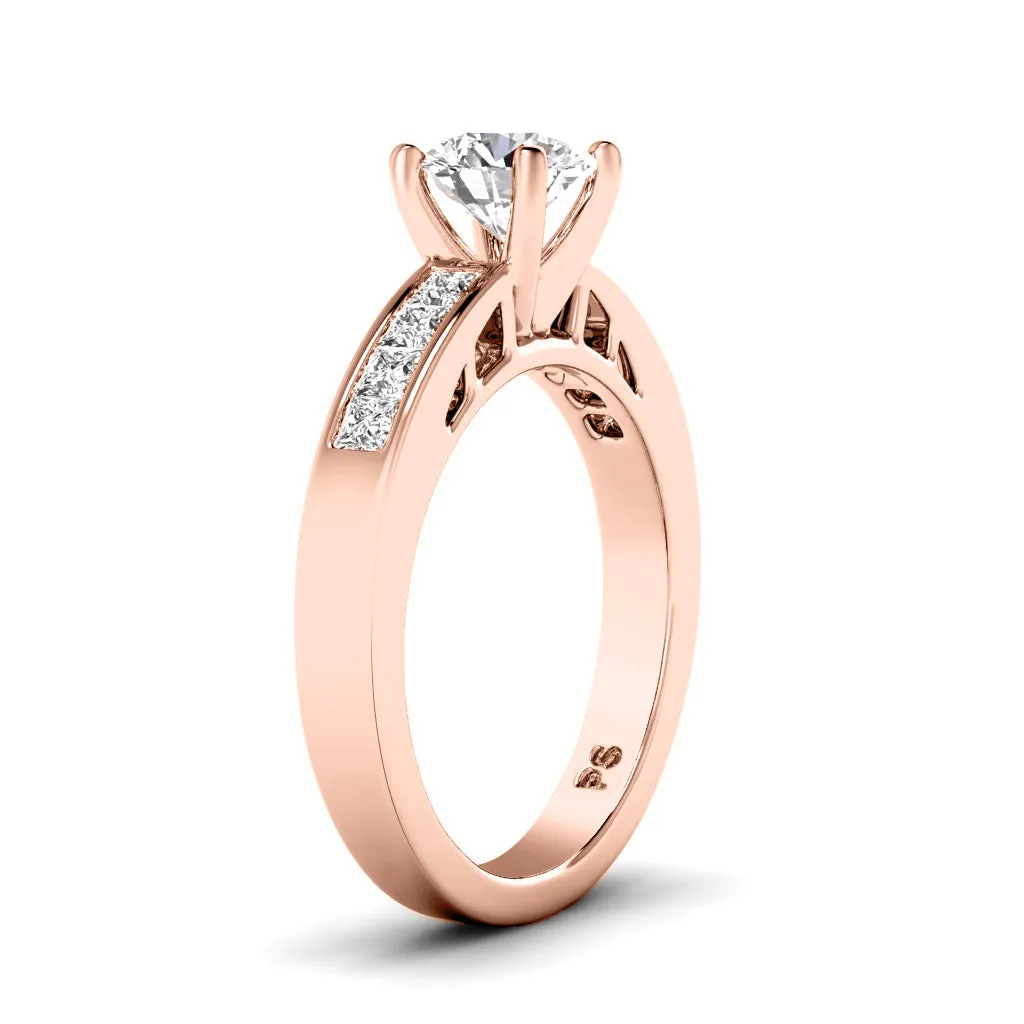 1.00-3.50 CT Princess & Round Cut Lab Grown Diamonds - Engagement Ring