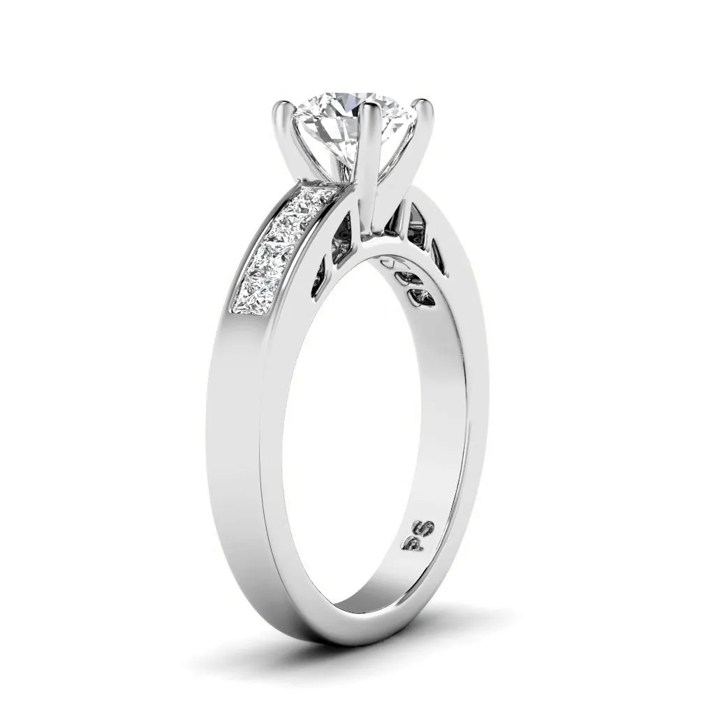 1.00-3.50 CT Princess & Round Cut Lab Grown Diamonds - Engagement Ring