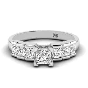 1.10-3.60 CT Round & Princess Cut Lab Grown Diamonds - Engagement Ring