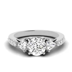 1.10-3.60 CT Round & Triangle Cut Lab Grown Diamonds - Engagement Ring