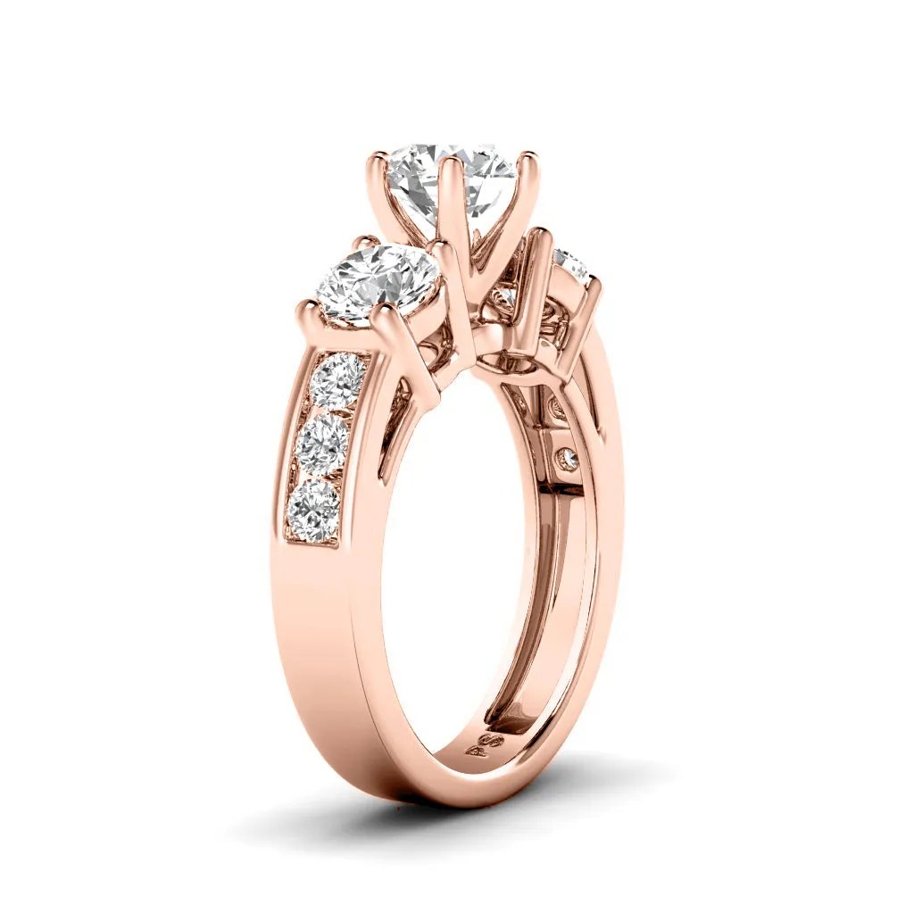 1.15-2.30 CT Round & Princess Cut Diamonds - Engagement Ring
