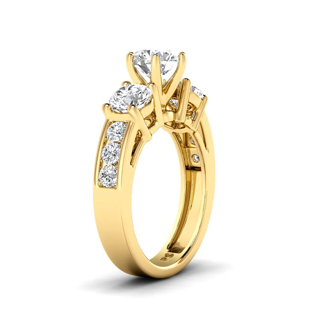 1.15-2.30 CT Round & Princess Cut Diamonds - Engagement Ring