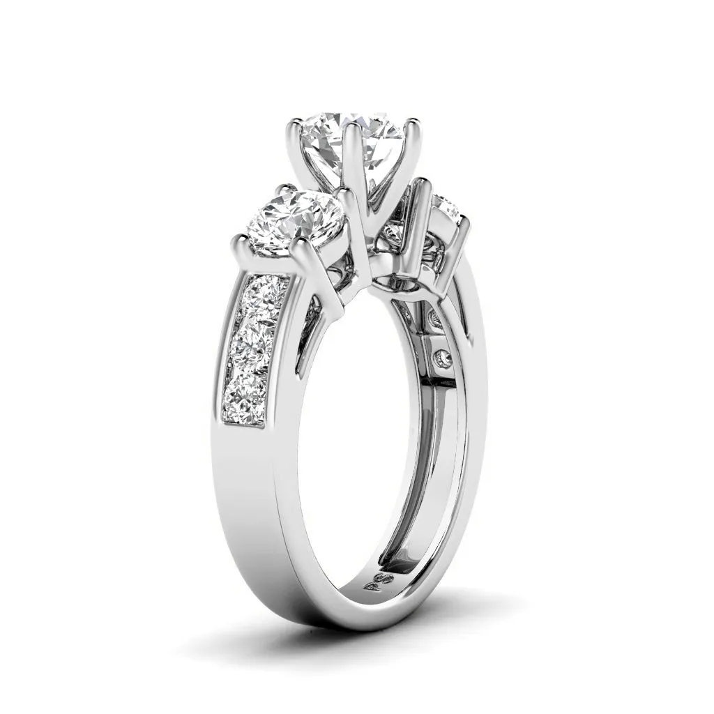 1.15-2.30 CT Round & Princess Cut Diamonds - Engagement Ring