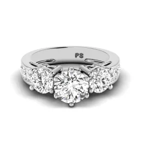 1.15-2.30 CT Round & Princess Cut Diamonds - Engagement Ring