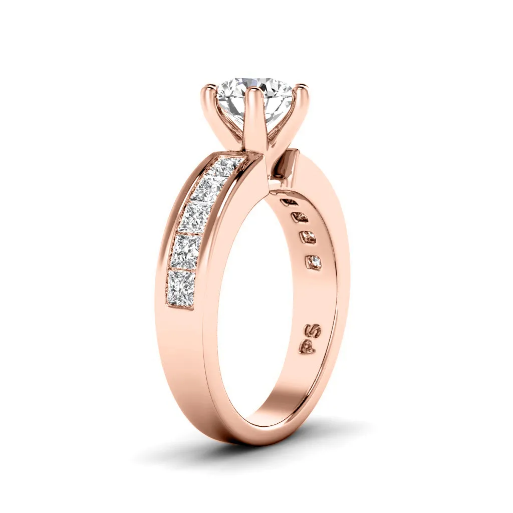 1.25-2.40 CT Princess & Round Cut Diamonds - Engagement Ring