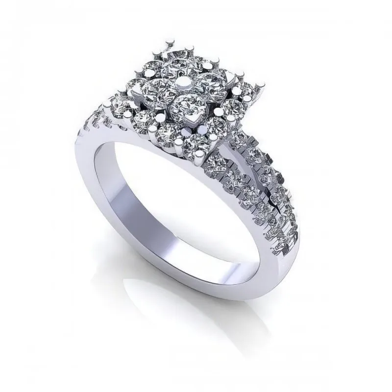 1.25 CT Round Cut Diamonds - Engagement Ring