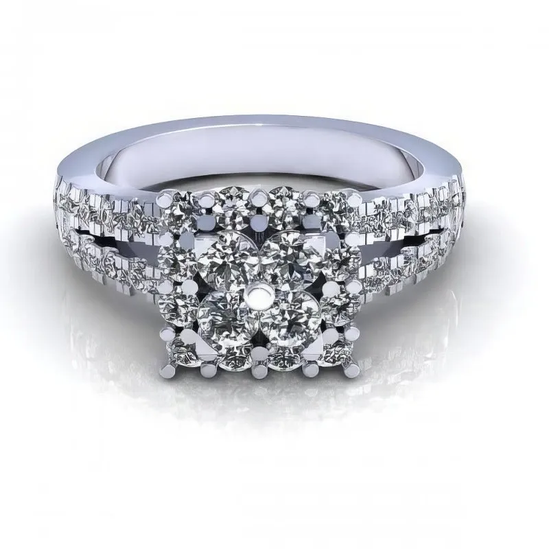 1.25 CT Round Cut Diamonds - Engagement Ring