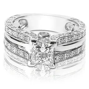 1.45-2.60 CT Round & Princess Cut Diamonds - Engagement Ring