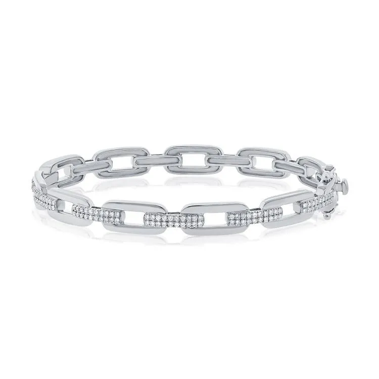14k Gold 0.50Ct Diamond Open Link Bracelet with 50 Diamonds, available in White, Rose and Yellow Gold