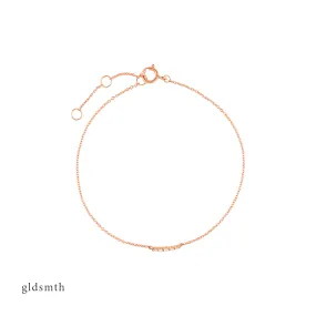 14k Rose Gold Diamond Bar Bracelet
