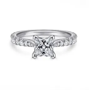 14k White Gold Ctr 1.20 Ct SI2 H, Mounting 0.32 Ct Diamond Ring