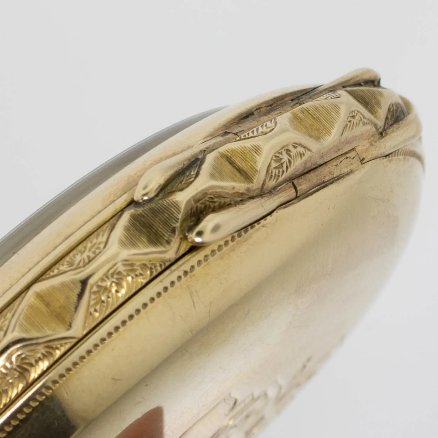 14K Yellow Gold Elgin 17 Jewel Open Face Pocket Watch Circa 1916 (Estate)