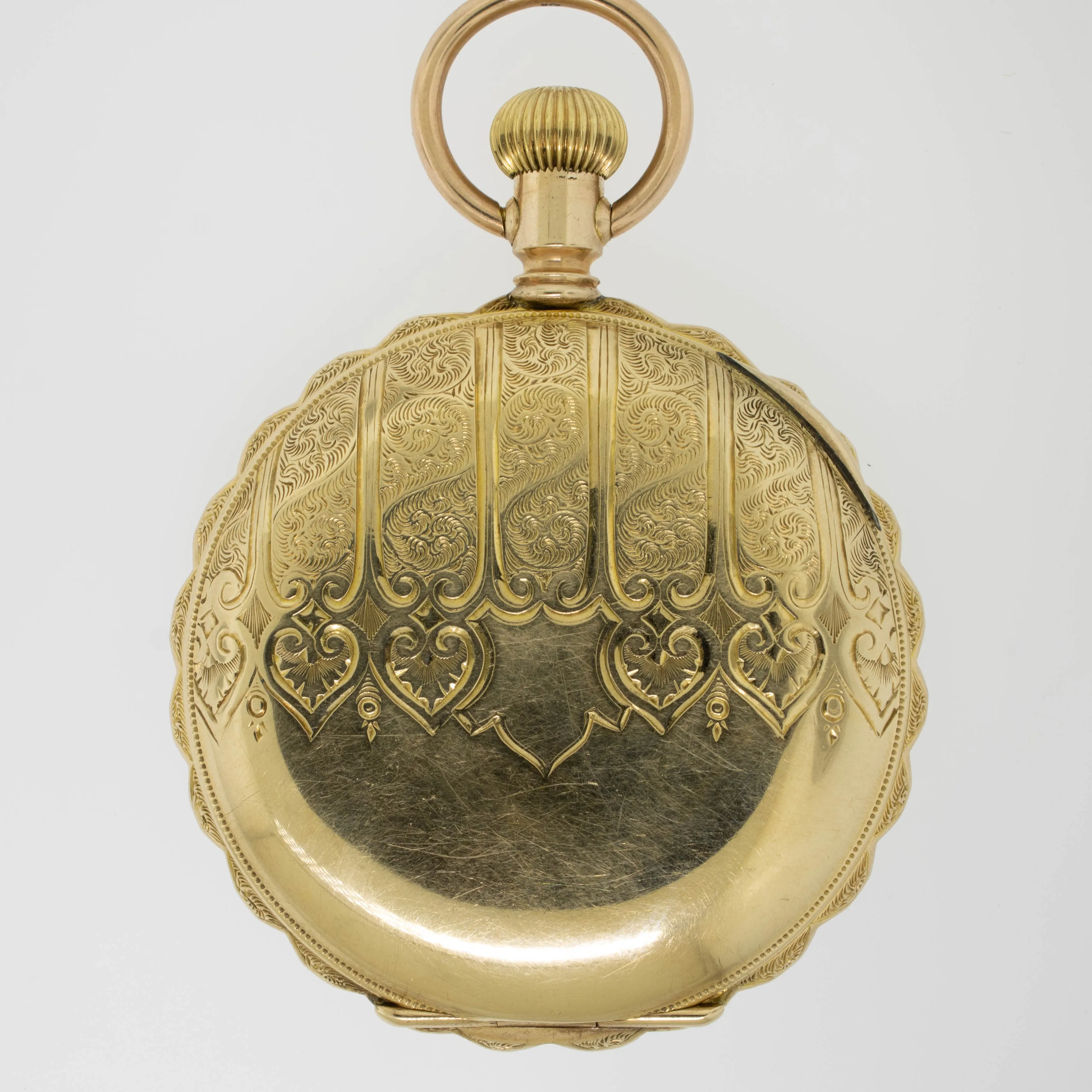 14K Yellow Gold Elgin 17 Jewel Open Face Pocket Watch Circa 1916 (Estate)