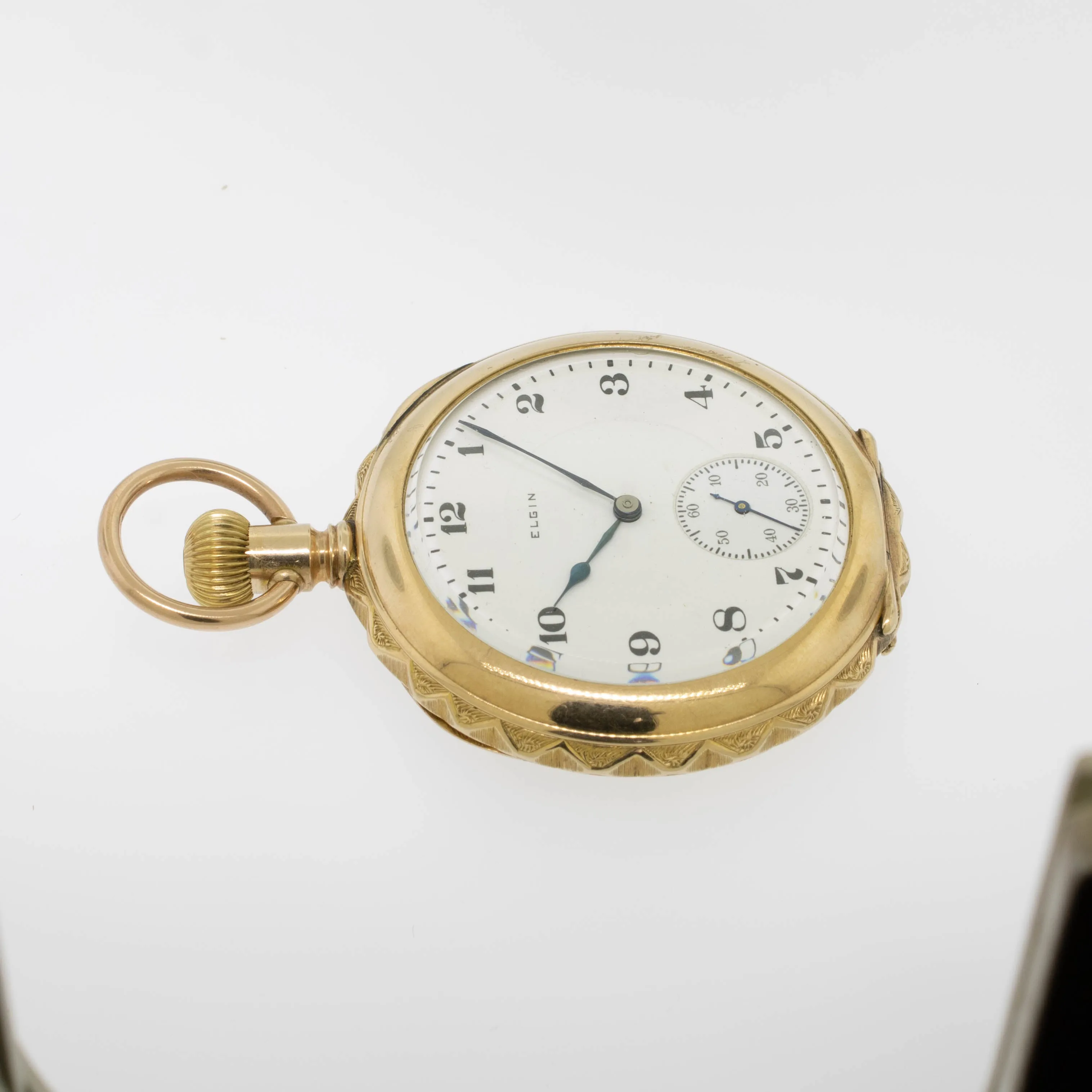 14K Yellow Gold Elgin 17 Jewel Open Face Pocket Watch Circa 1916 (Estate)