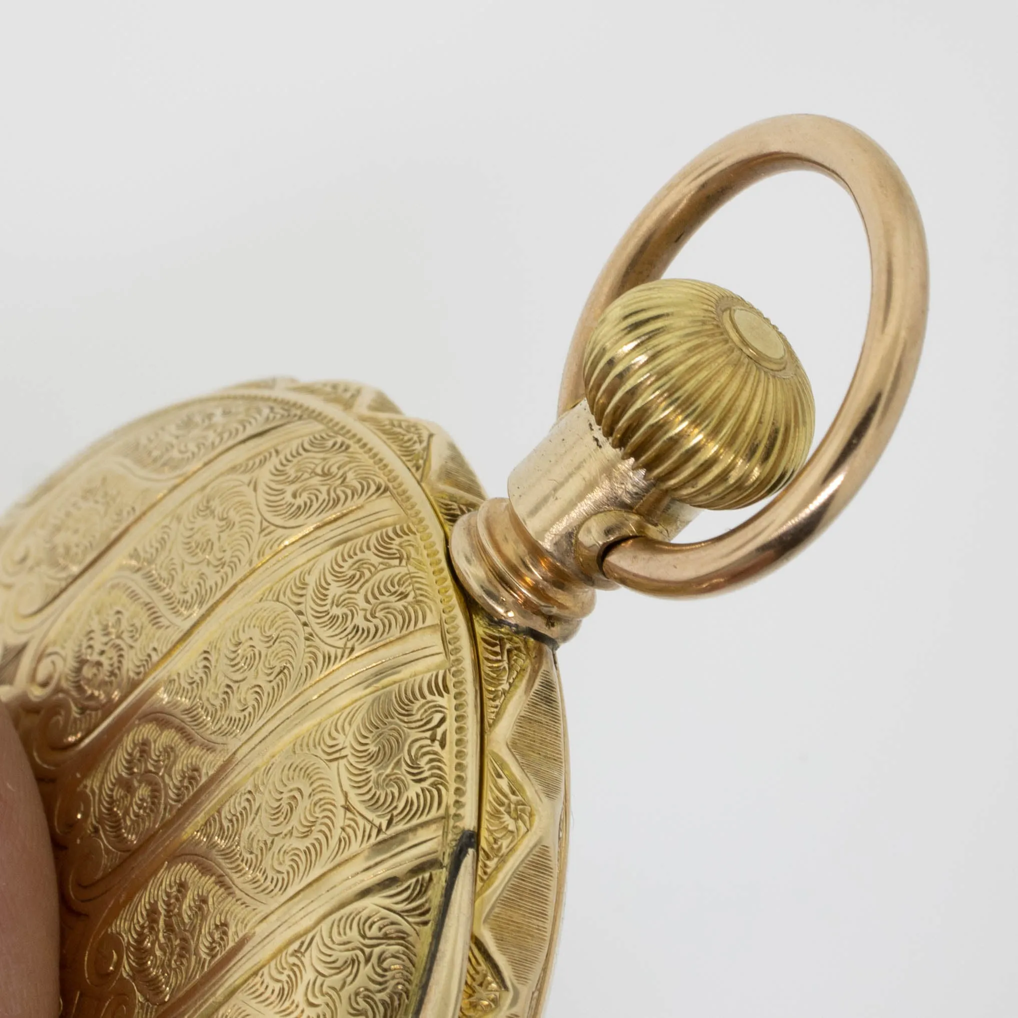 14K Yellow Gold Elgin 17 Jewel Open Face Pocket Watch Circa 1916 (Estate)
