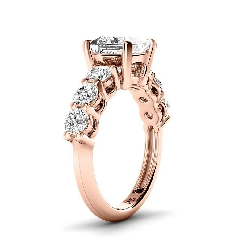 1.50-4.00 CT Round & Princess Cut Lab Grown Diamonds - Engagement Ring