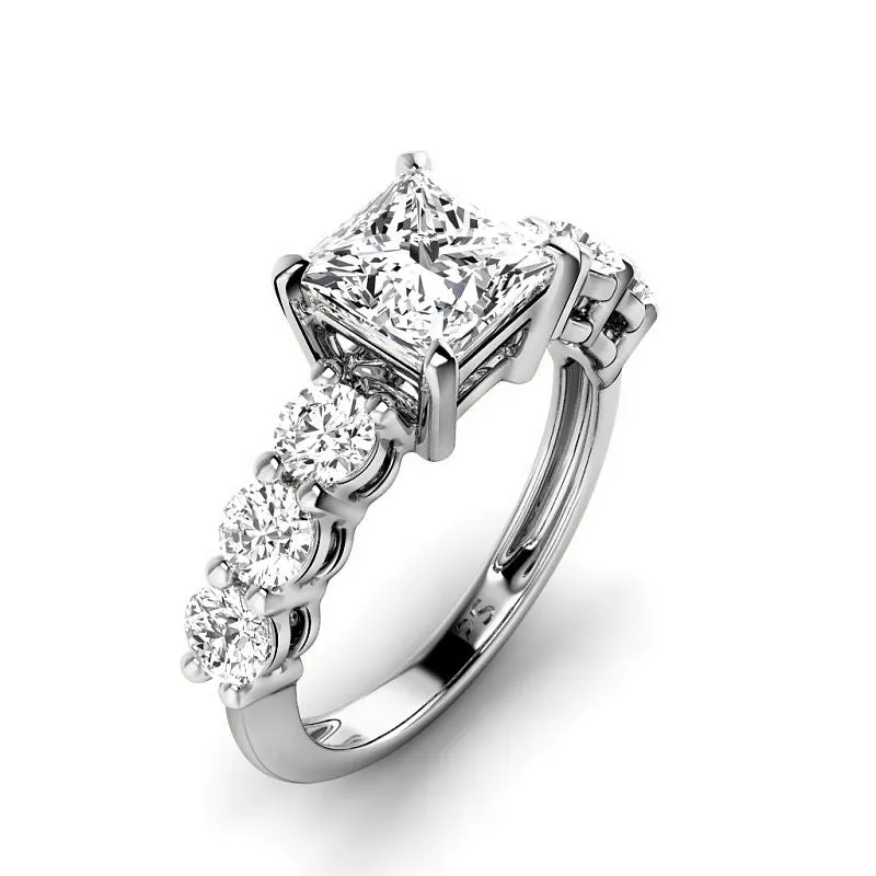 1.50-4.00 CT Round & Princess Cut Lab Grown Diamonds - Engagement Ring