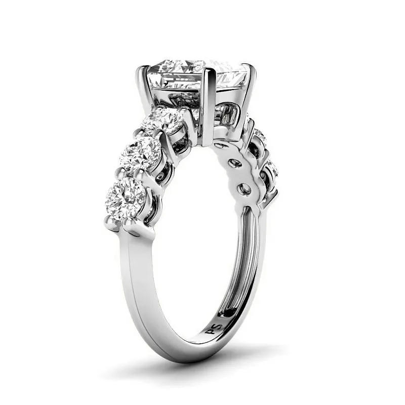 1.50-4.00 CT Round & Princess Cut Lab Grown Diamonds - Engagement Ring