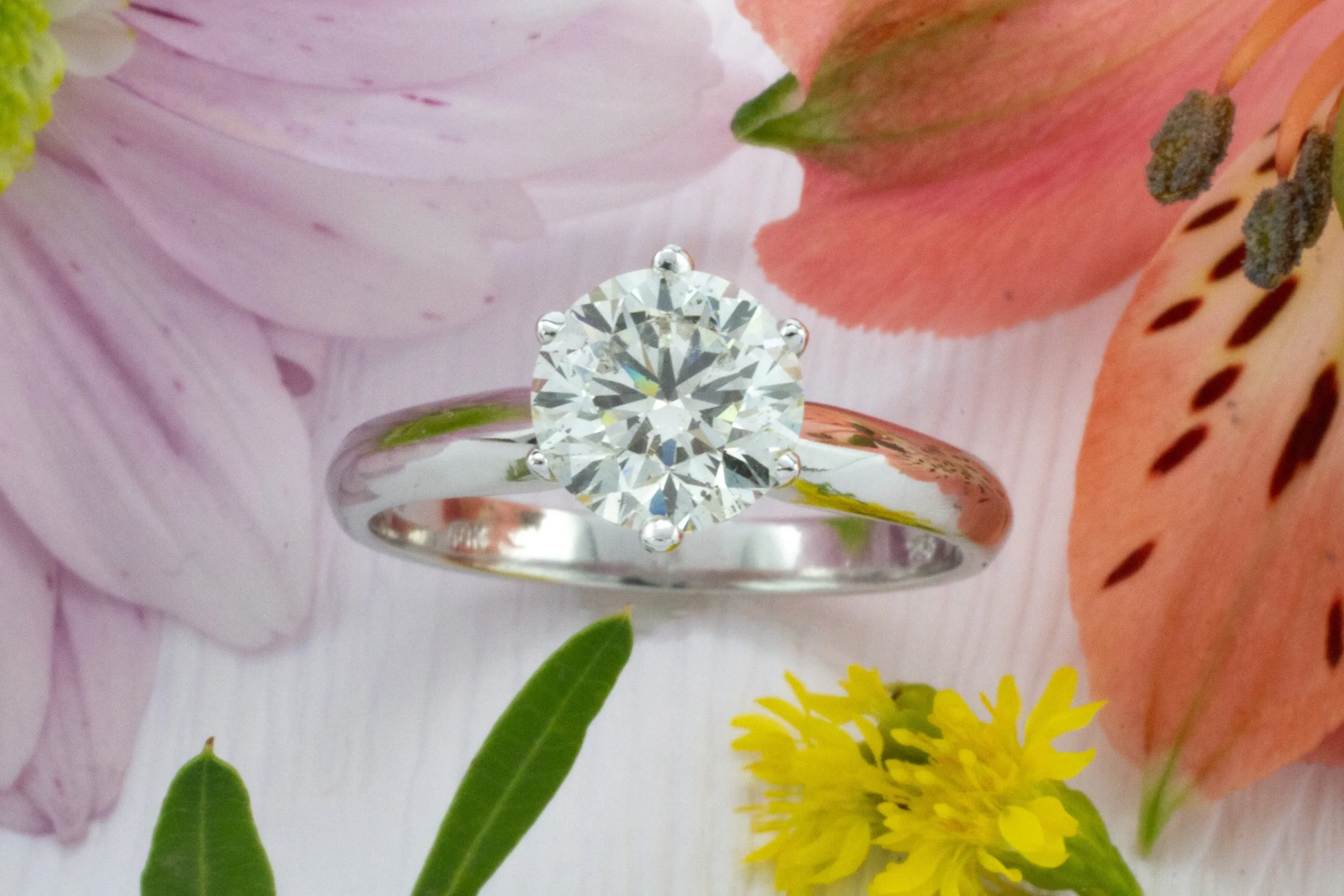 1.50 carat brilliant cut diamond solitaire ring