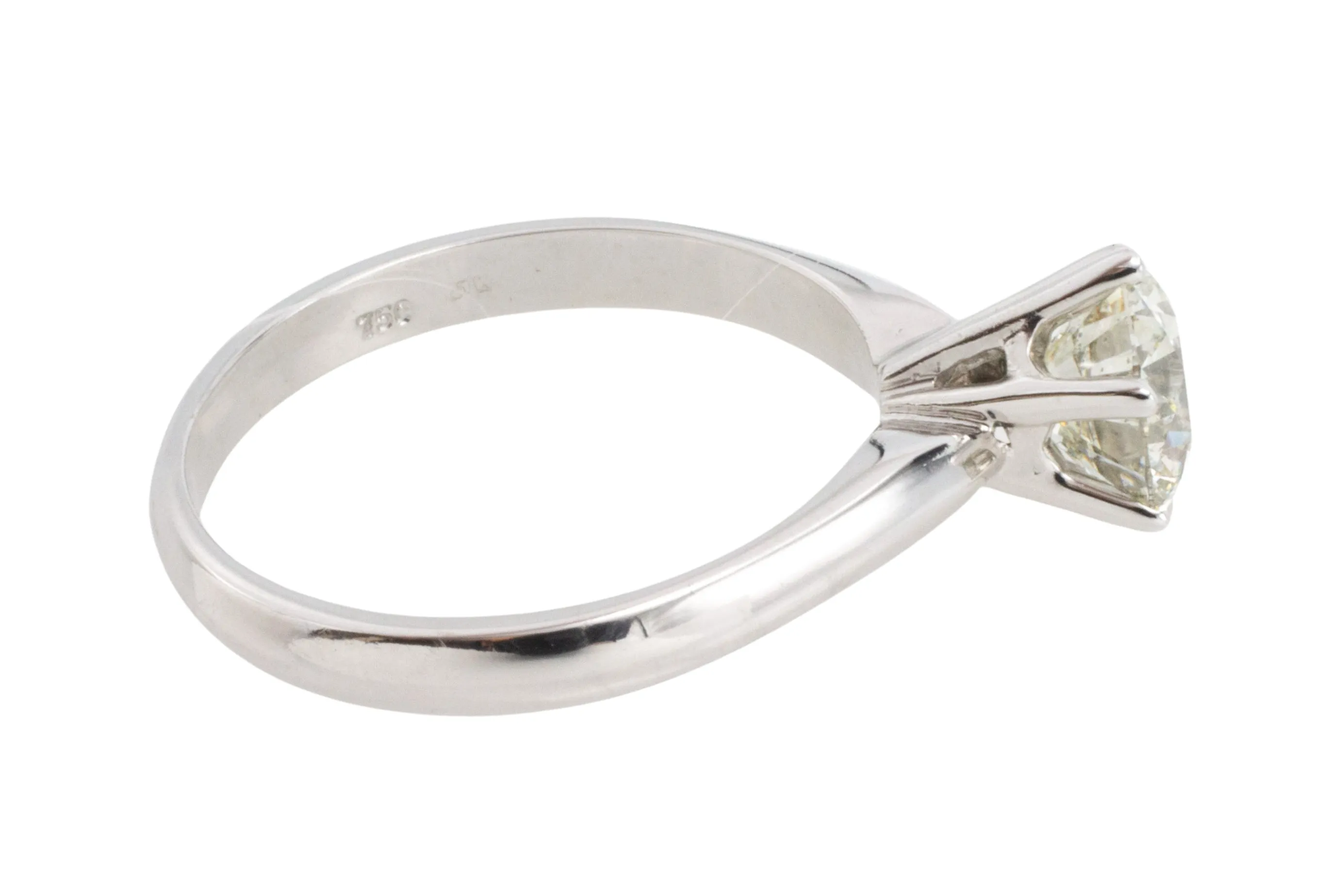 1.50 carat brilliant cut diamond solitaire ring