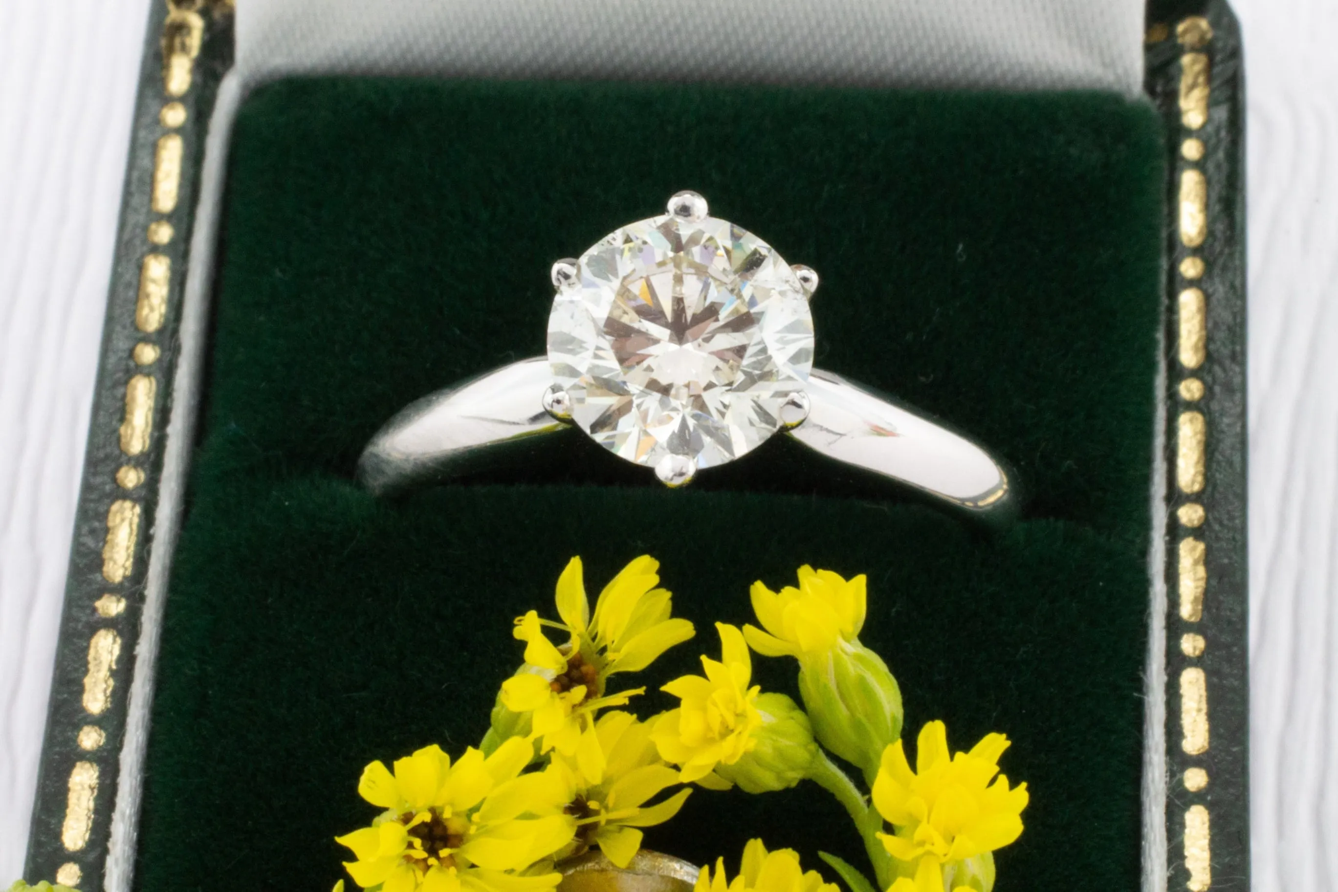 1.50 carat brilliant cut diamond solitaire ring