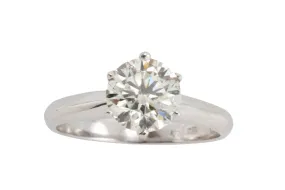 1.50 carat brilliant cut diamond solitaire ring