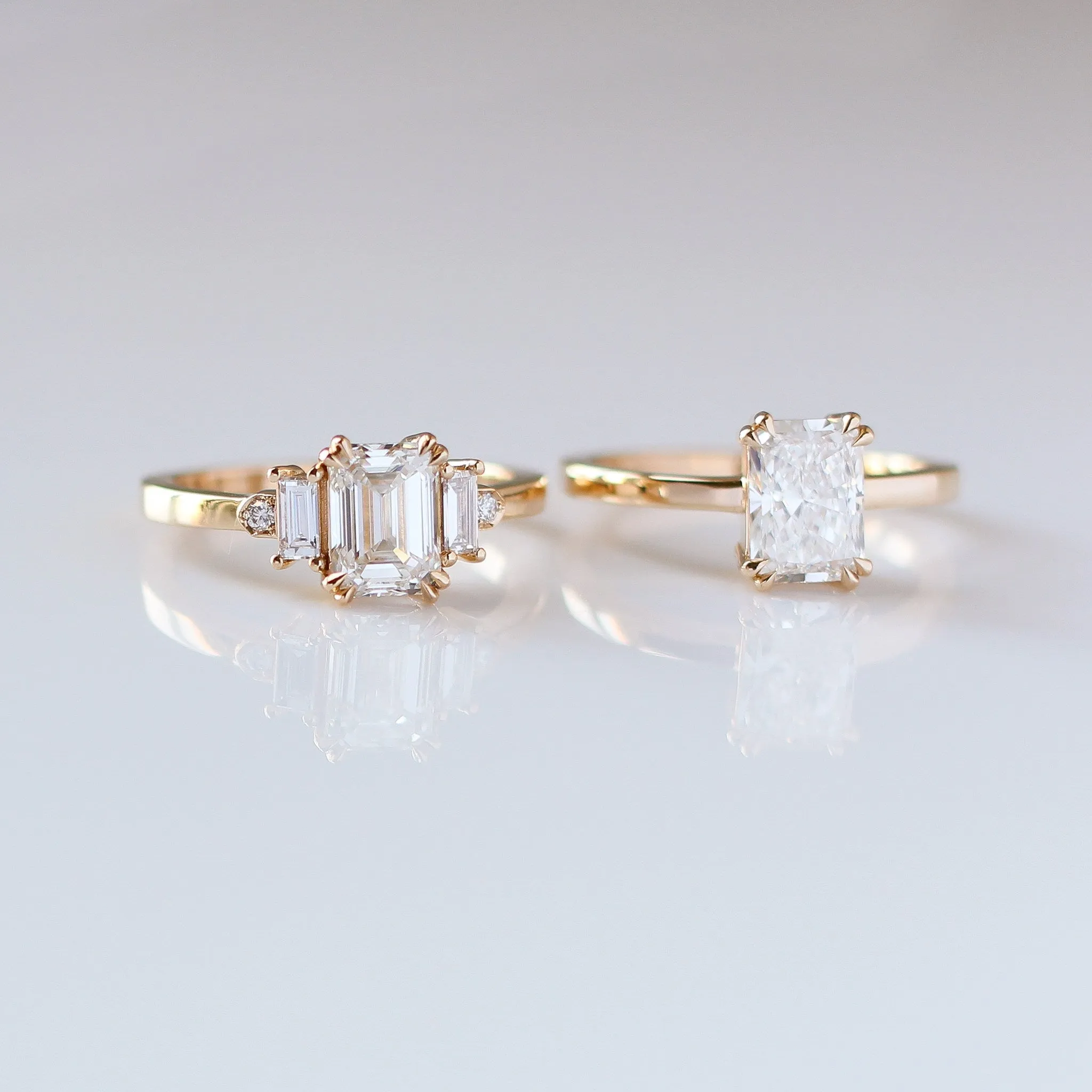 1.52ct Lily Radiant Lab Diamond Ring