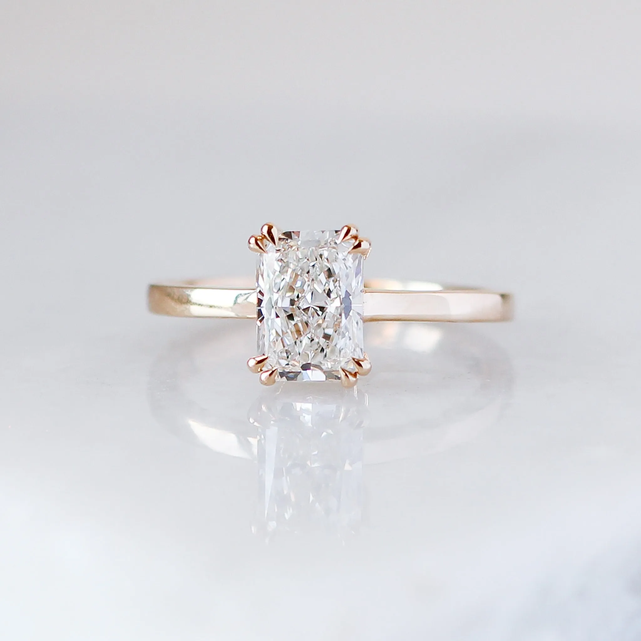 1.52ct Lily Radiant Lab Diamond Ring