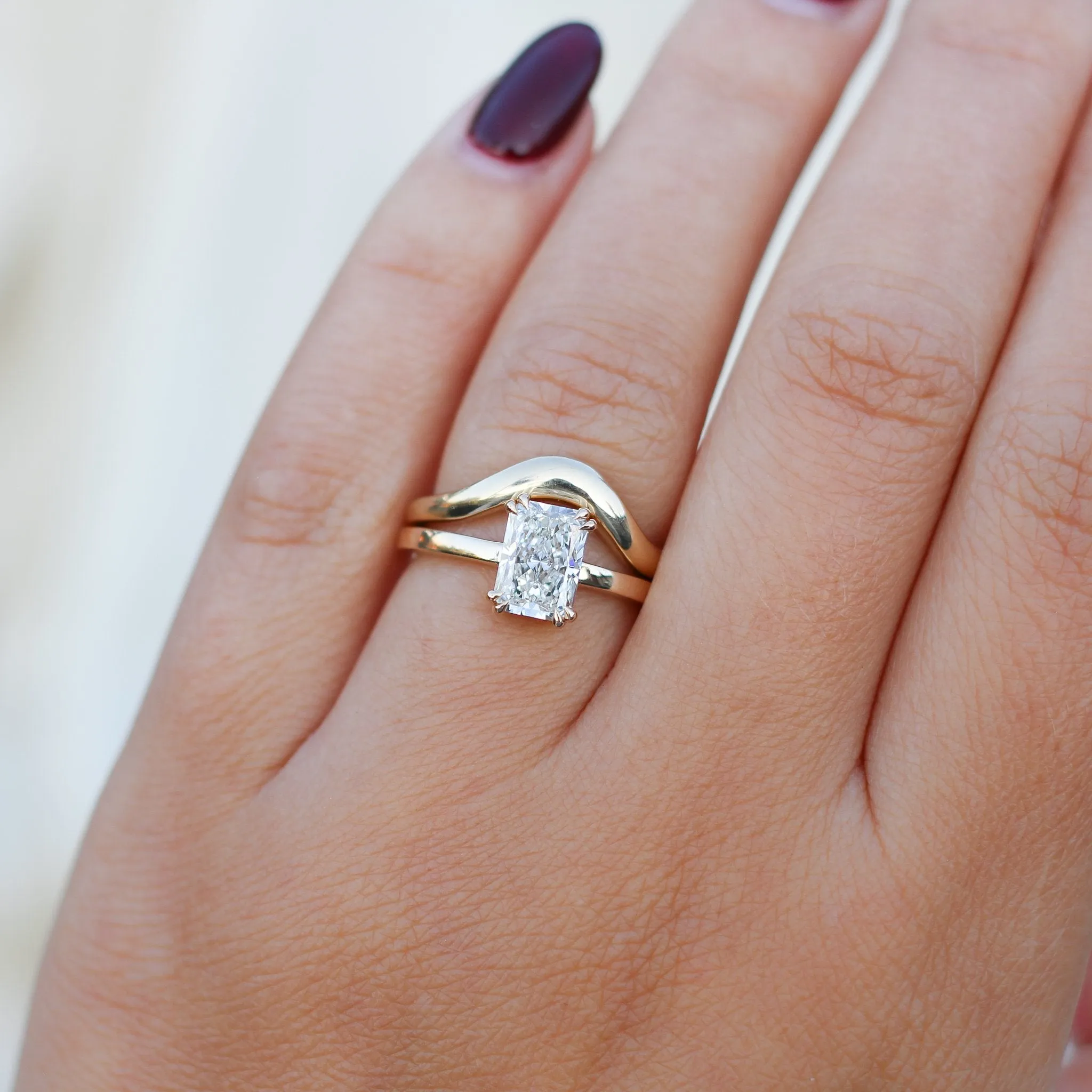1.52ct Lily Radiant Lab Diamond Ring