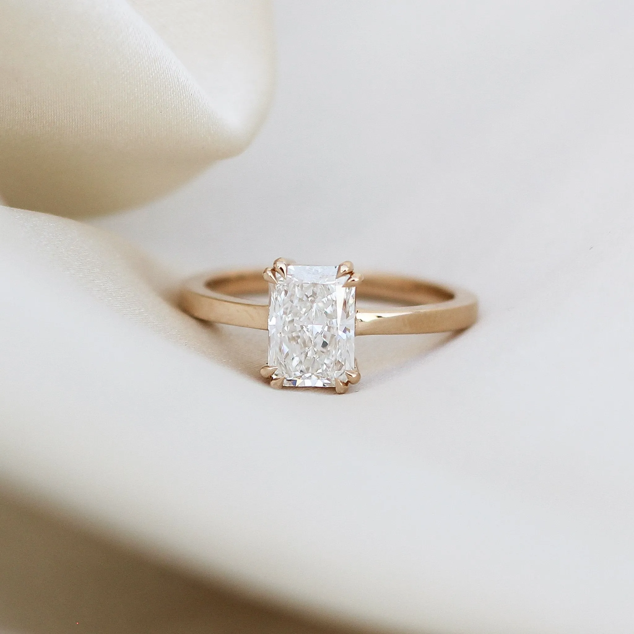 1.52ct Lily Radiant Lab Diamond Ring