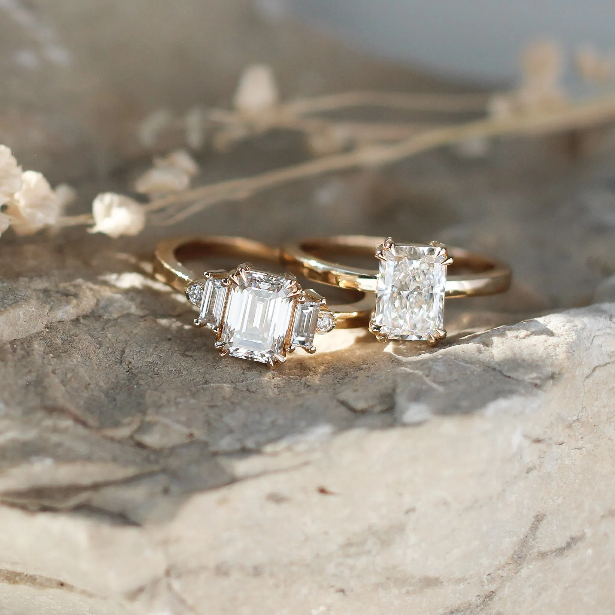 1.52ct Lily Radiant Lab Diamond Ring