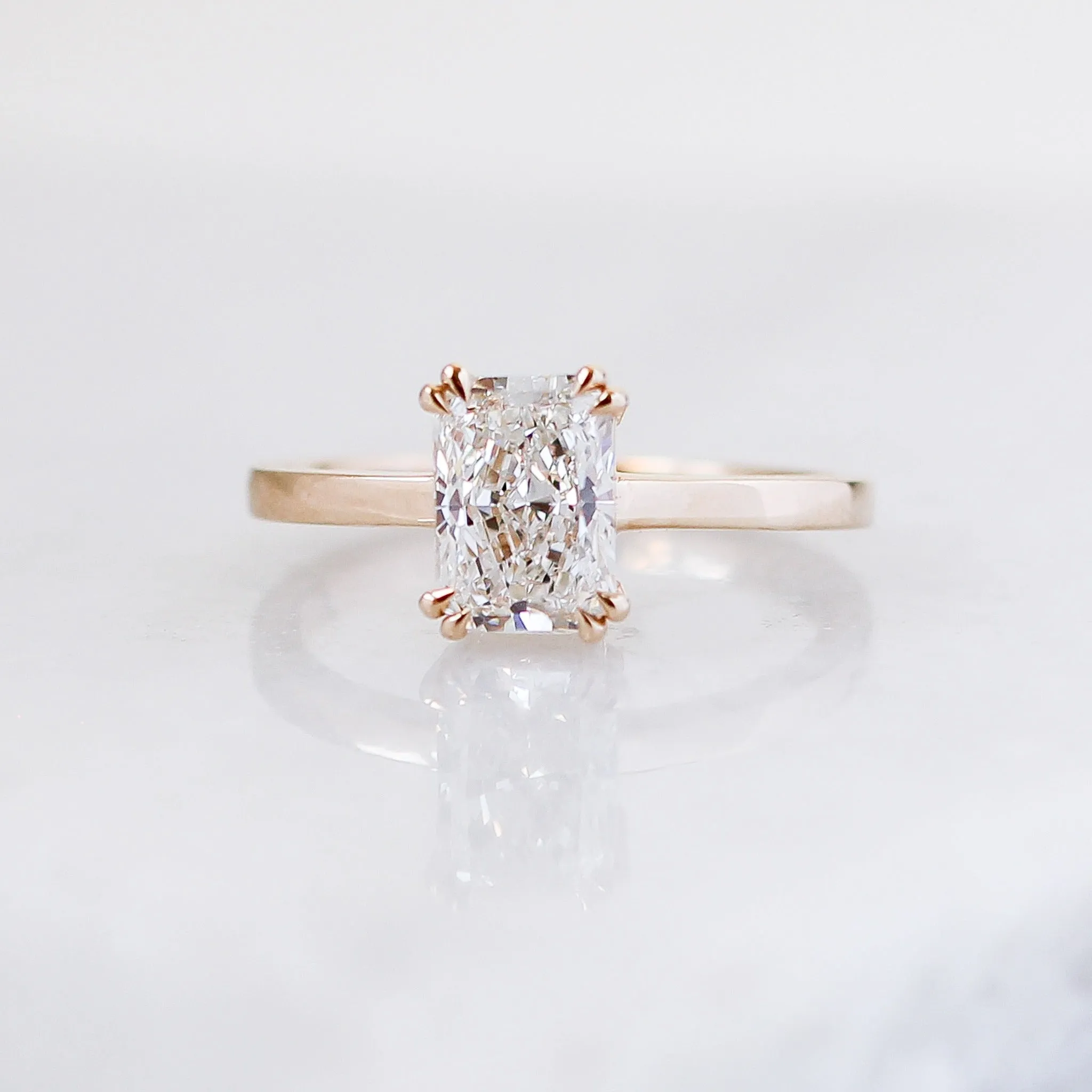 1.52ct Lily Radiant Lab Diamond Ring