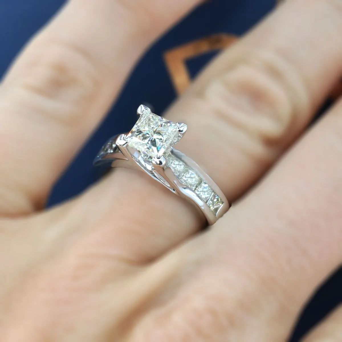 1.55-2.70 CT Princess Cut Diamonds - Engagement Ring