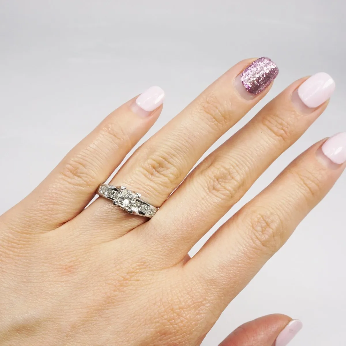 1.55-2.70 CT Princess Cut Diamonds - Engagement Ring