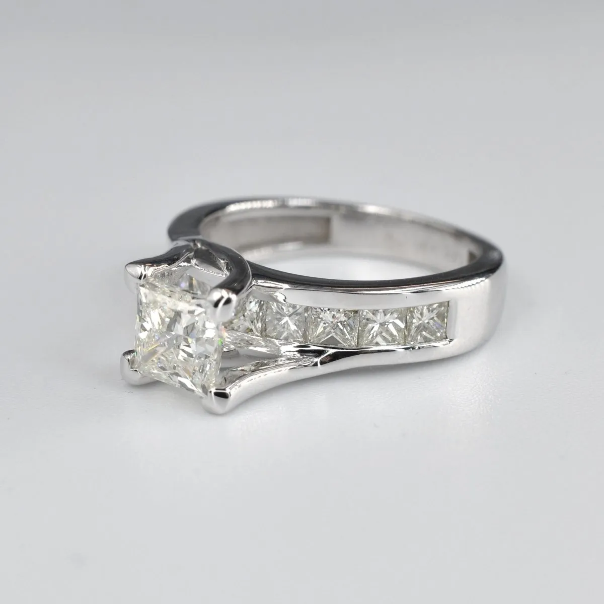 1.55-2.70 CT Princess Cut Diamonds - Engagement Ring