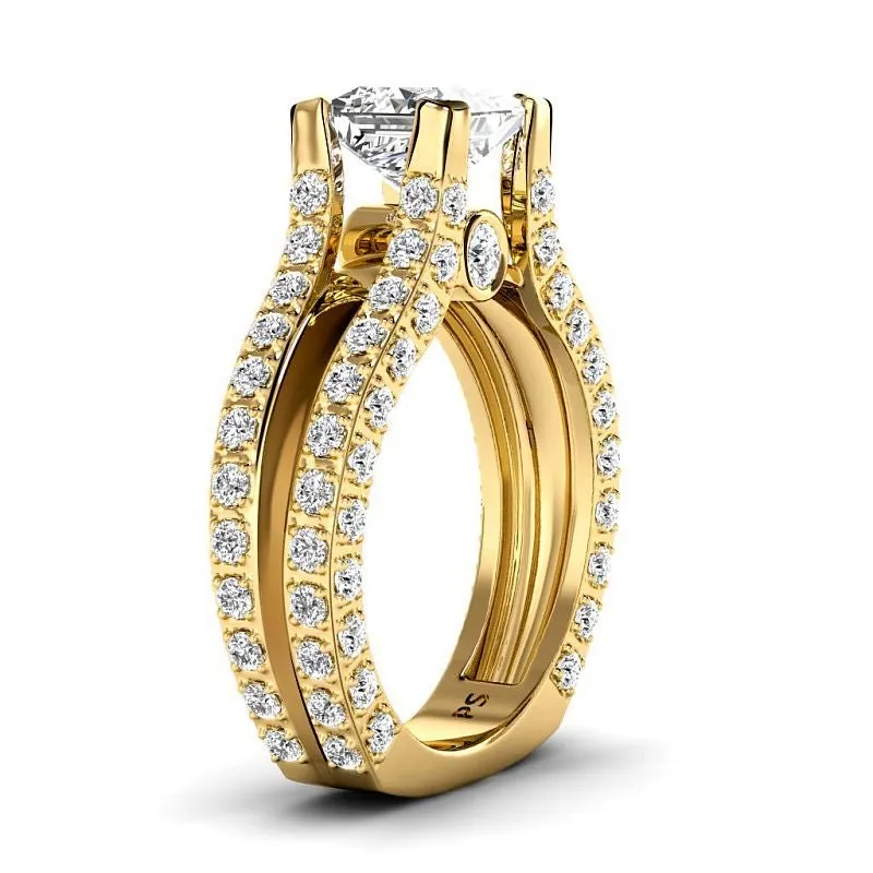 1.55-4.05 CT Round & Princess Cut Lab Grown Diamonds - Engagement Ring