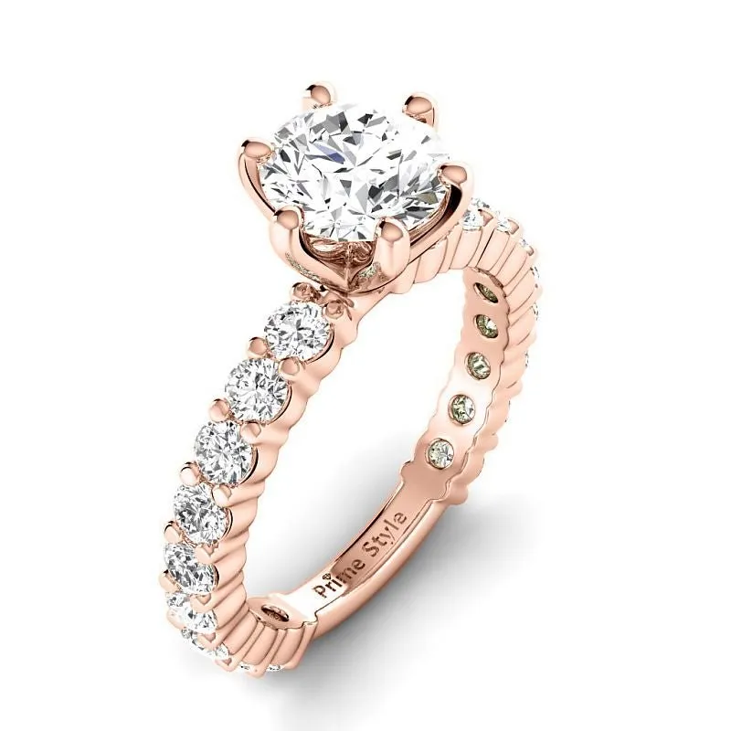 1.80-4.30 CT Round Cut Lab Grown Diamonds - Engagement Ring