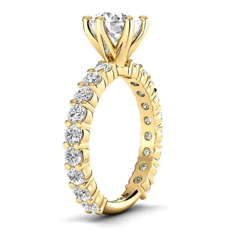 1.80-4.30 CT Round Cut Lab Grown Diamonds - Engagement Ring