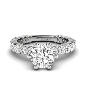 1.80-4.30 CT Round Cut Lab Grown Diamonds - Engagement Ring