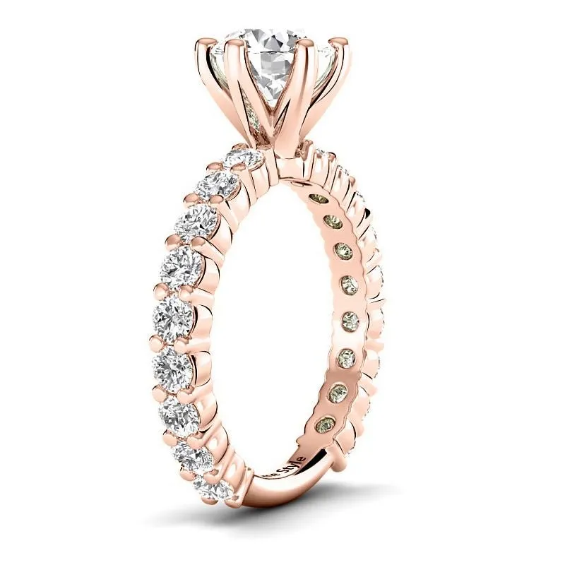 1.80-4.30 CT Round Cut Lab Grown Diamonds - Engagement Ring