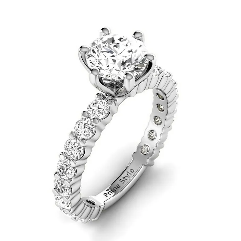 1.80-4.30 CT Round Cut Lab Grown Diamonds - Engagement Ring