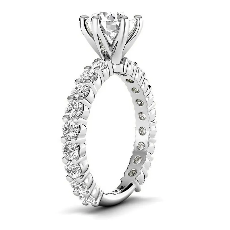 1.80-4.30 CT Round Cut Lab Grown Diamonds - Engagement Ring
