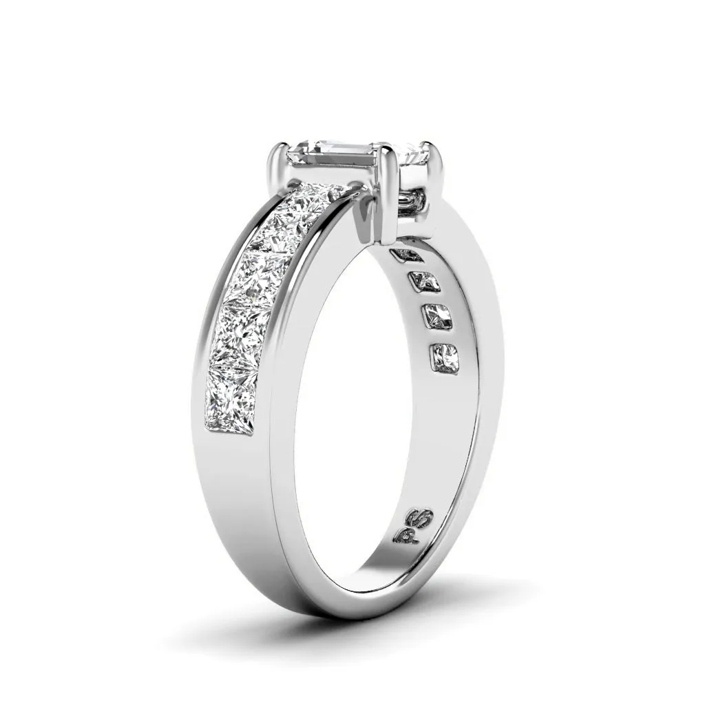 1.85-3.00 CT Princess & Emerald Cut Diamonds - Engagement Ring