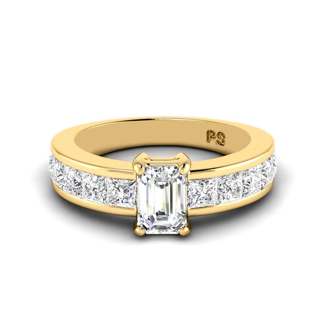 1.85-3.00 CT Princess & Emerald Cut Diamonds - Engagement Ring