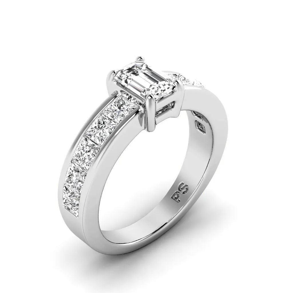 1.85-3.00 CT Princess & Emerald Cut Diamonds - Engagement Ring